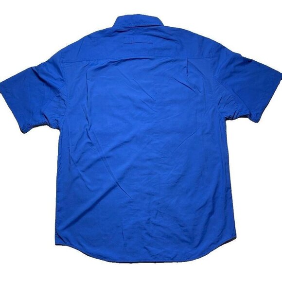 Duluth Trading Co. Mens Blue Short Sleeve Button-Up Shirt M 100% Nylon - Picture 2 of 10